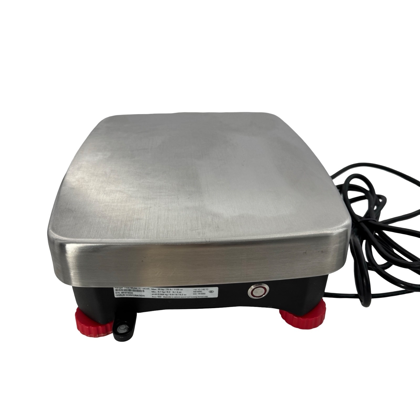 OHAUS Ranger 7000 R71MD35 Bench Scale 35kg 70lb Digital Industrial Balance