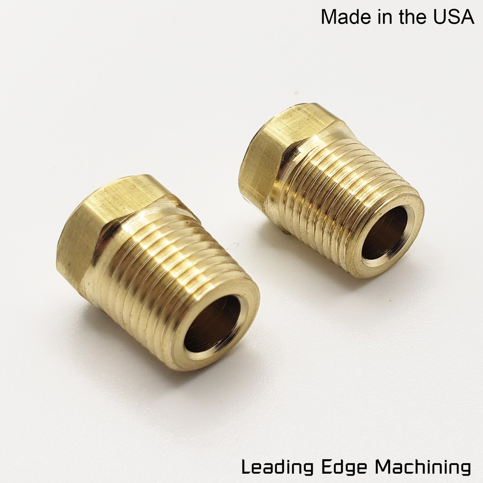 2pcs 1/8 inch male NPT Cored Hex Head Plug Brass Pipe Fitting NPT fuel water air
