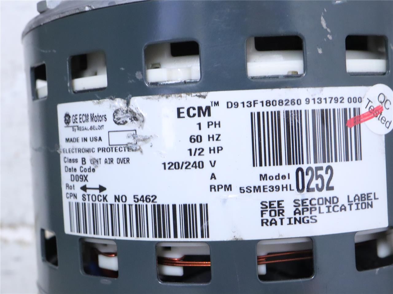 GE 5SME39HL0252 ECM Furnace Blower Motor 1/2HP 115V CCWLE 405339 P405339