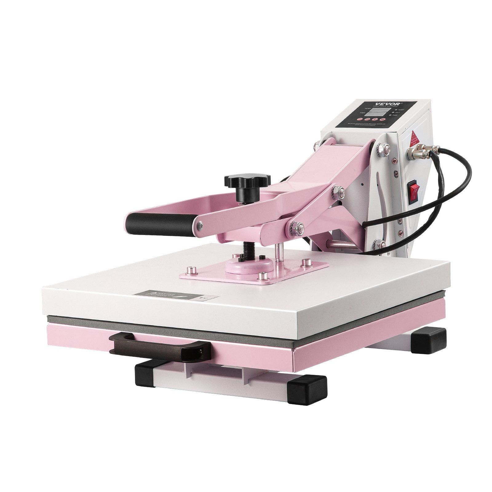 15x15in Slide Out Heat Press Machine – Pink & Adjustable Temperature