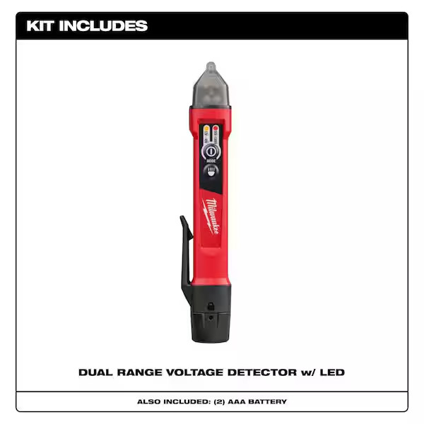 Milwaukee 3203-20 Dual Range Non-Contact Voltage Detector w/LED