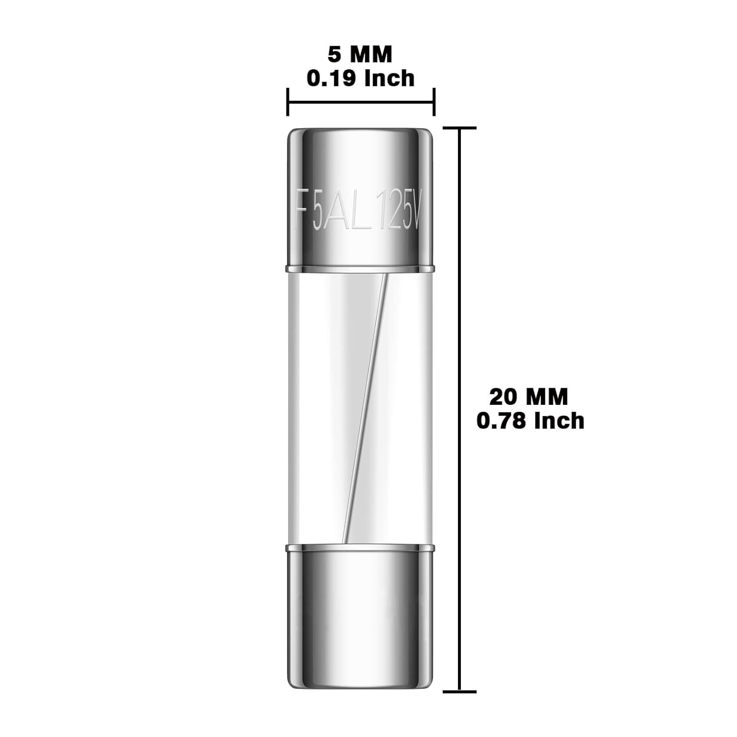 20pcs 5A 125V Christmas Light Fuses 5 Amp 125 Volt Max Glass Fuses…