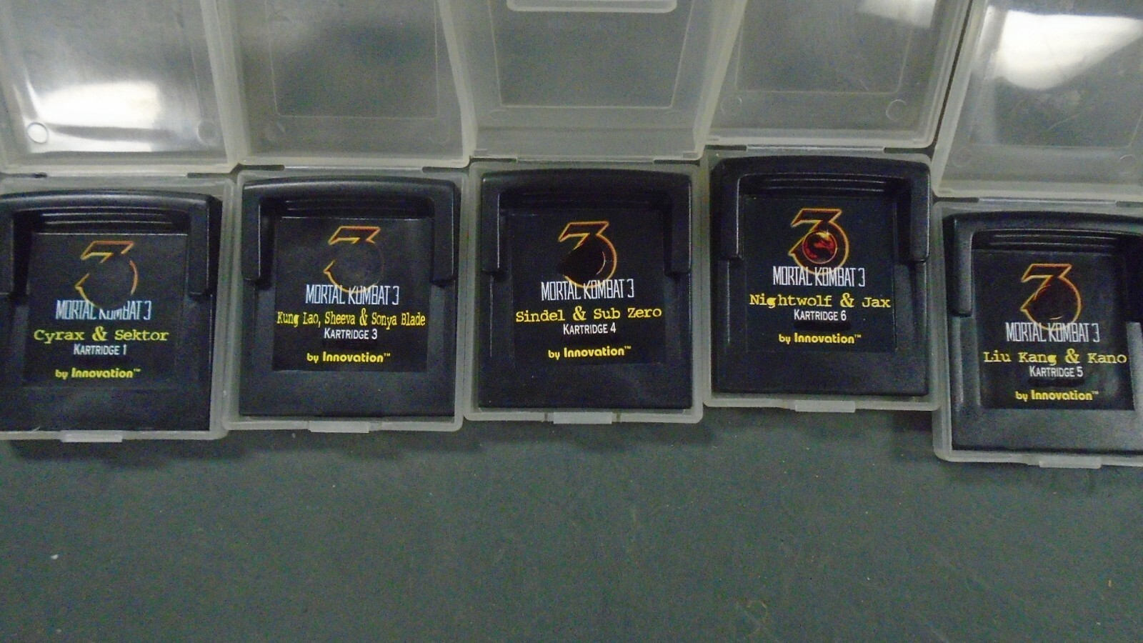Sega Genesis Mortal Kombat 3 III Control Pad Video Game Kartridges 1,2,3,4,5,6