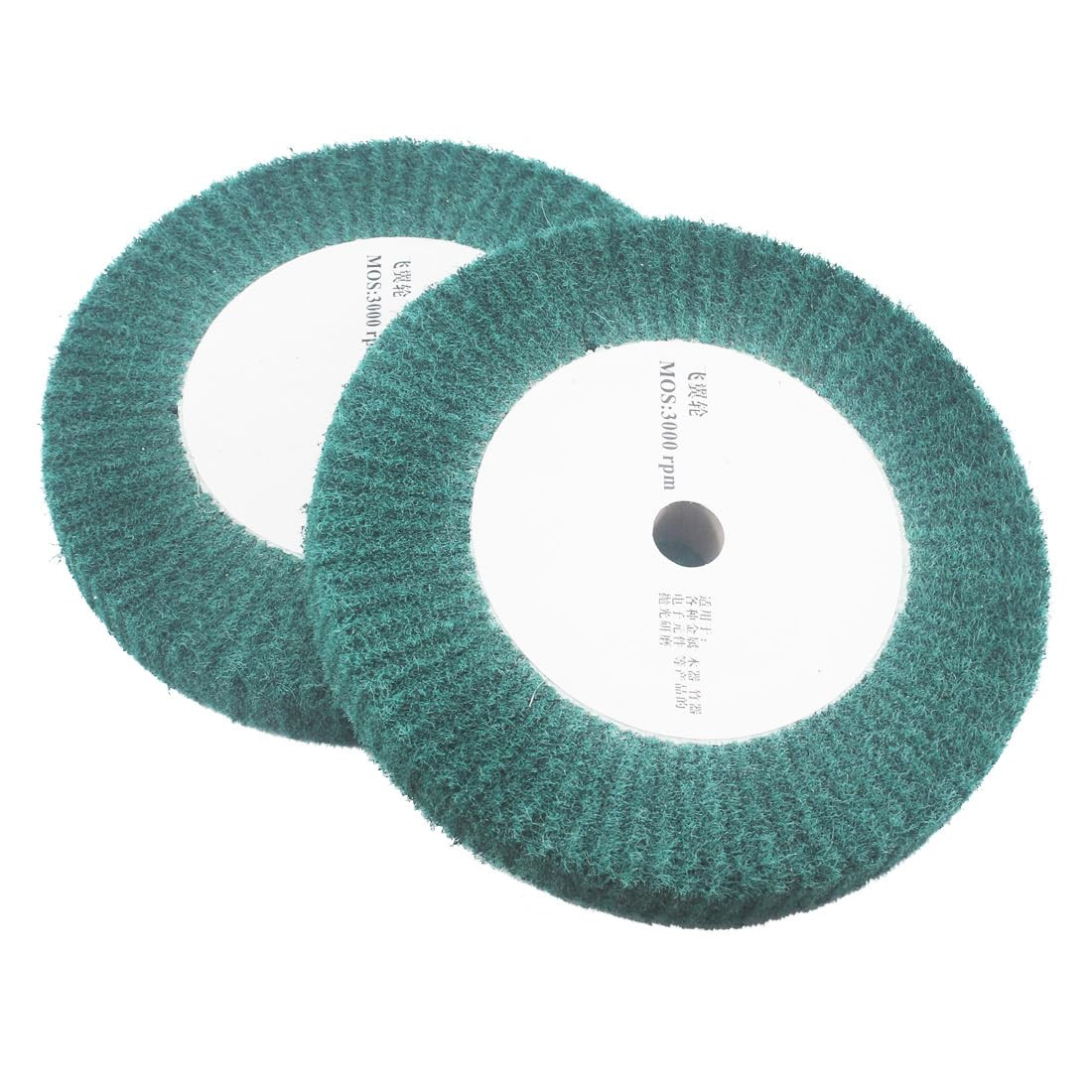 2 Pcs 6» Non-Woven Buffing Polishing Wheels, 4/5″ Arbor 240 Grit Wire Drawing A