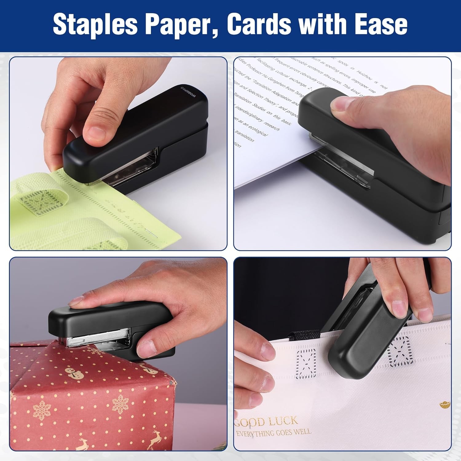 WORKPRO 2-in-1 Stapler w/2000PC Standard Staple Remover Staple 40 Sheet Capacity