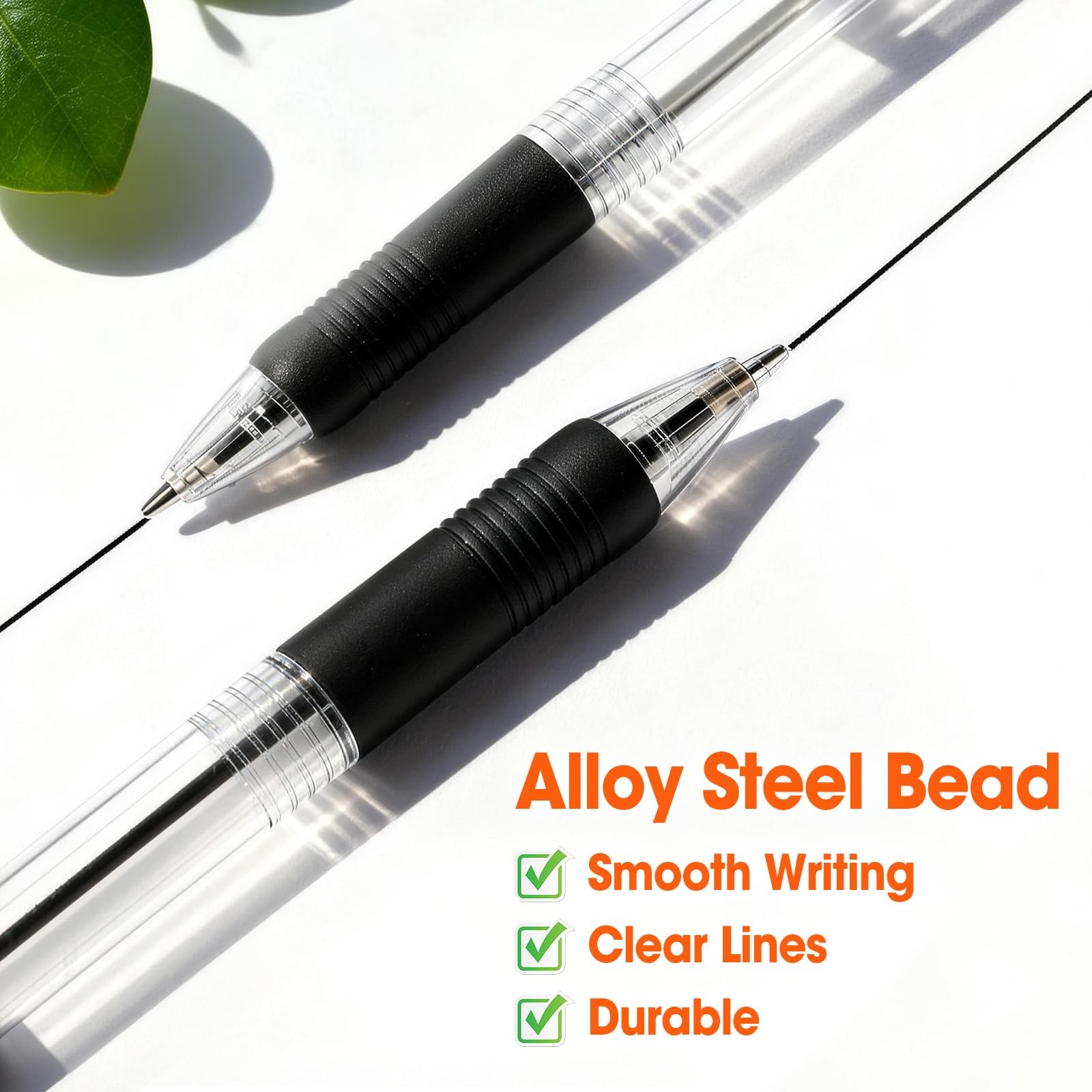 100 Pack Ballpoint Pens Bulk, Retractable 1 Count (Pack of 100), 100 pack
