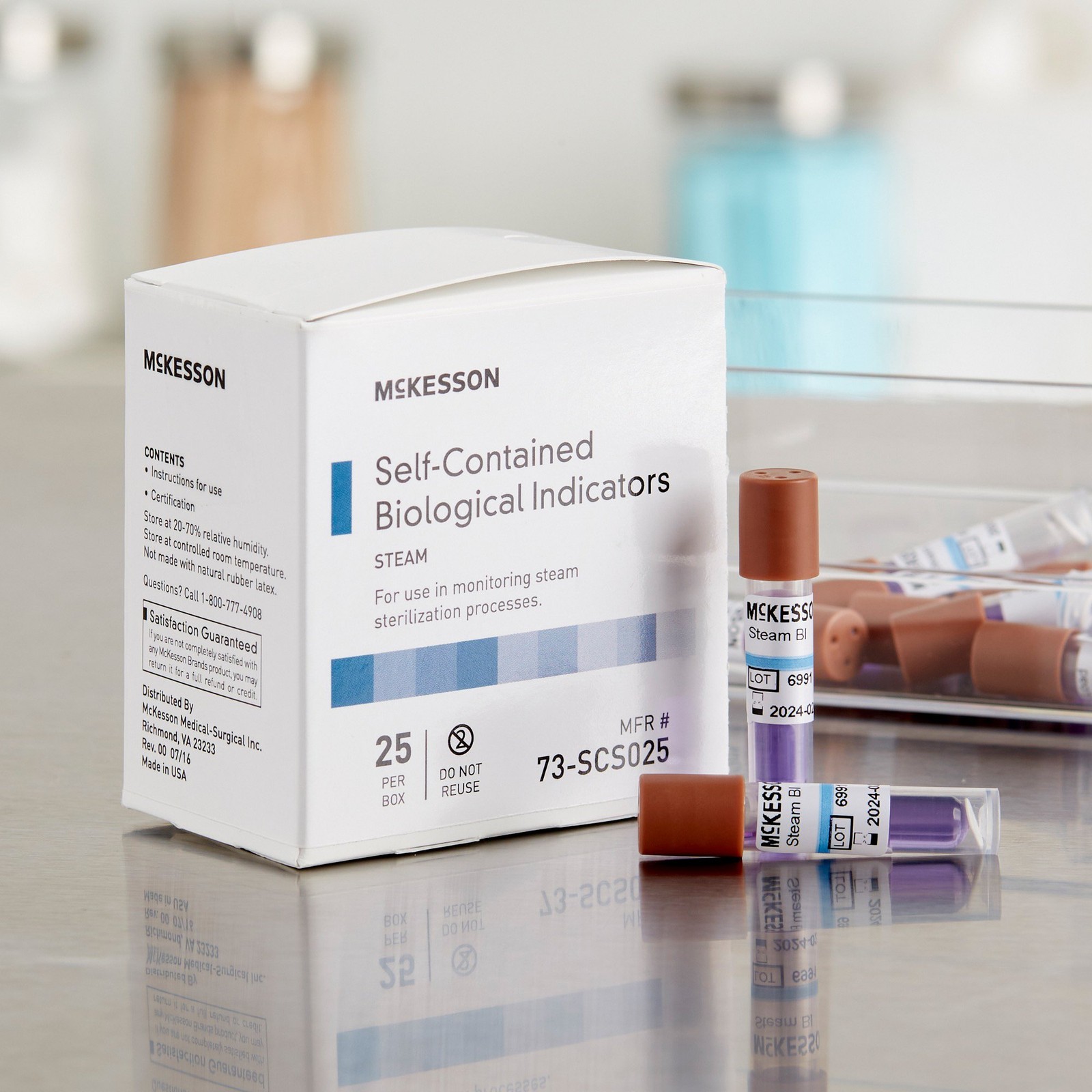 McKesson Sterilization Biological Indicator Vial Steam Compatibility 73-SCS025