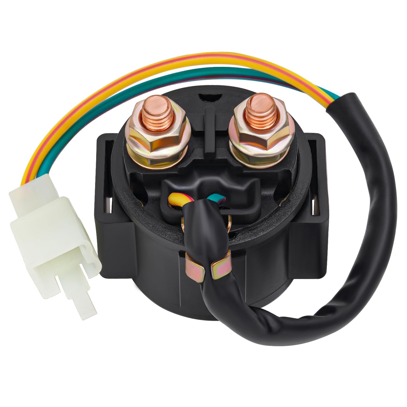 AHL Starter Solenoid Relay for 4-Stroke GY6 Engine 50cc 70cc Black, black