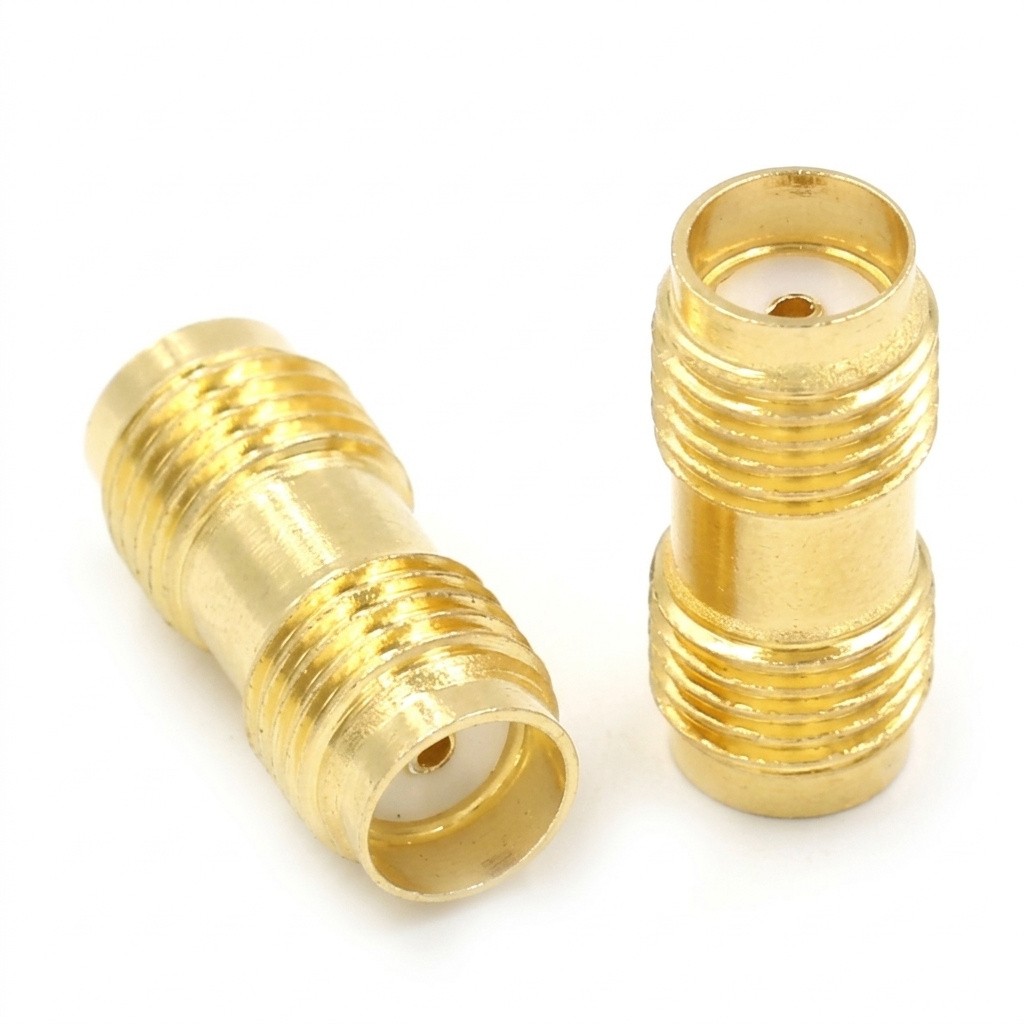 2 Pack SMA Female to Female Coupler Adapter Barrel Connector RF Antenna