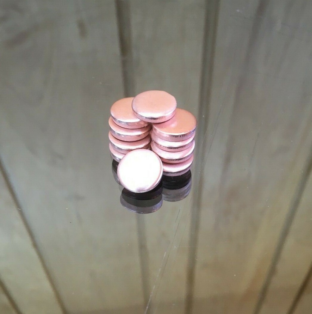 Copper Disk Circle Blanks 1/2″ Diameter 1/8» Thick 10 Pieces Disc Discs Disks