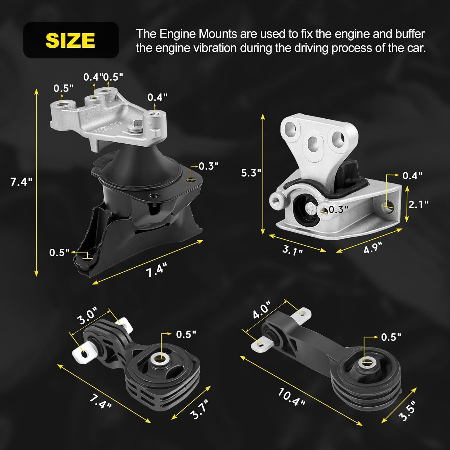 Genuine OE Quality Engine Motor Mount For Honda Civic 1.8L 2006-2011 Auto A4530