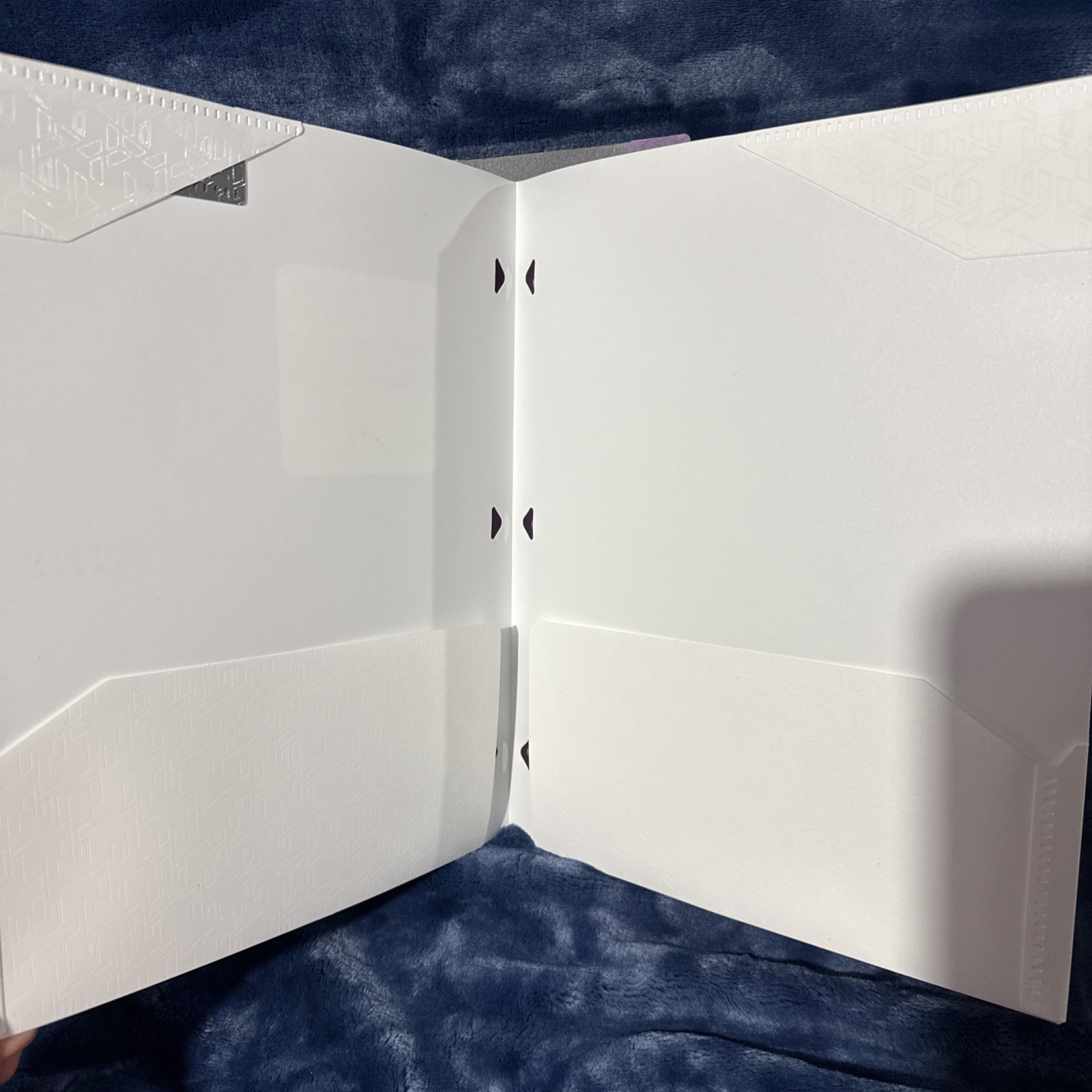 Mead 5 Star 2 Pocket Folder New Set Of 3 White Purple Blue Tabs School Supplies