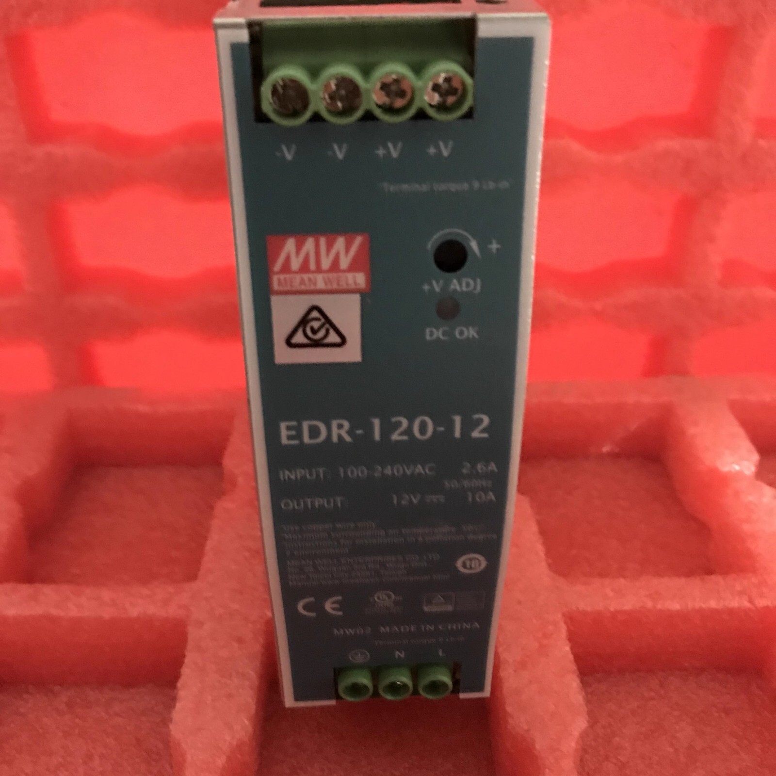 Meanwell EDR-120-12 120W 12V 10A Rail Power Supply
