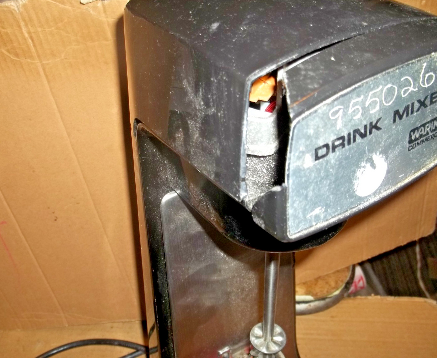 (Working) Waring Commercial NSF Drink Mixer #DMC20 For Shakes/Bar HAS CRACK/CHIP