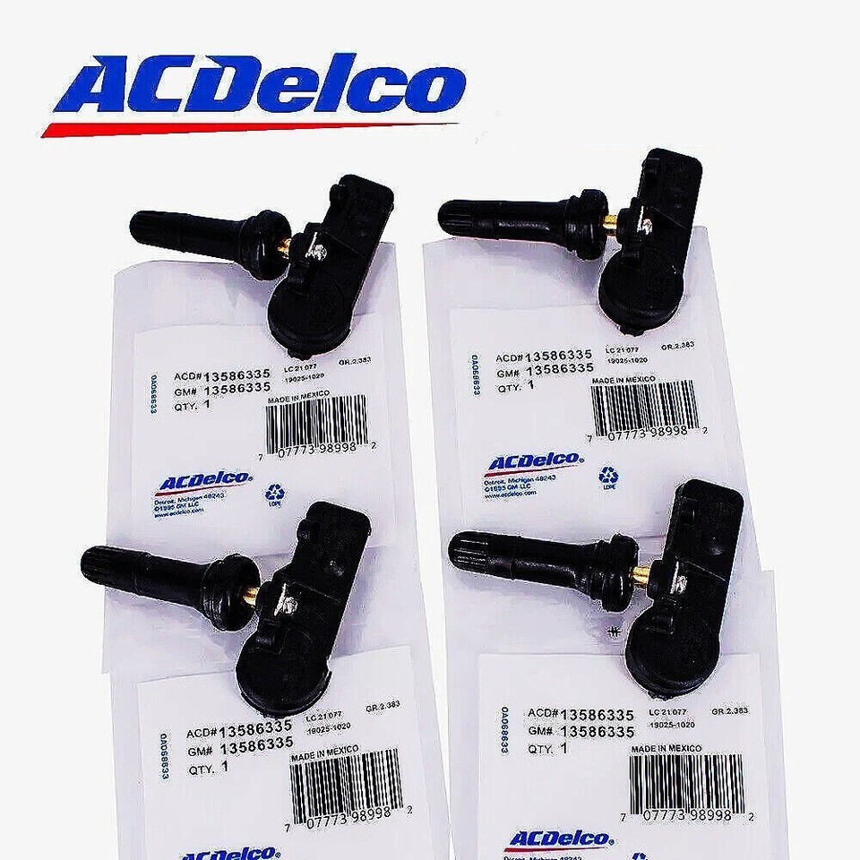 4x Genuine 13586335 TPMS Tire Pressure Monitoring Sensor GM Chevy GMC Buick