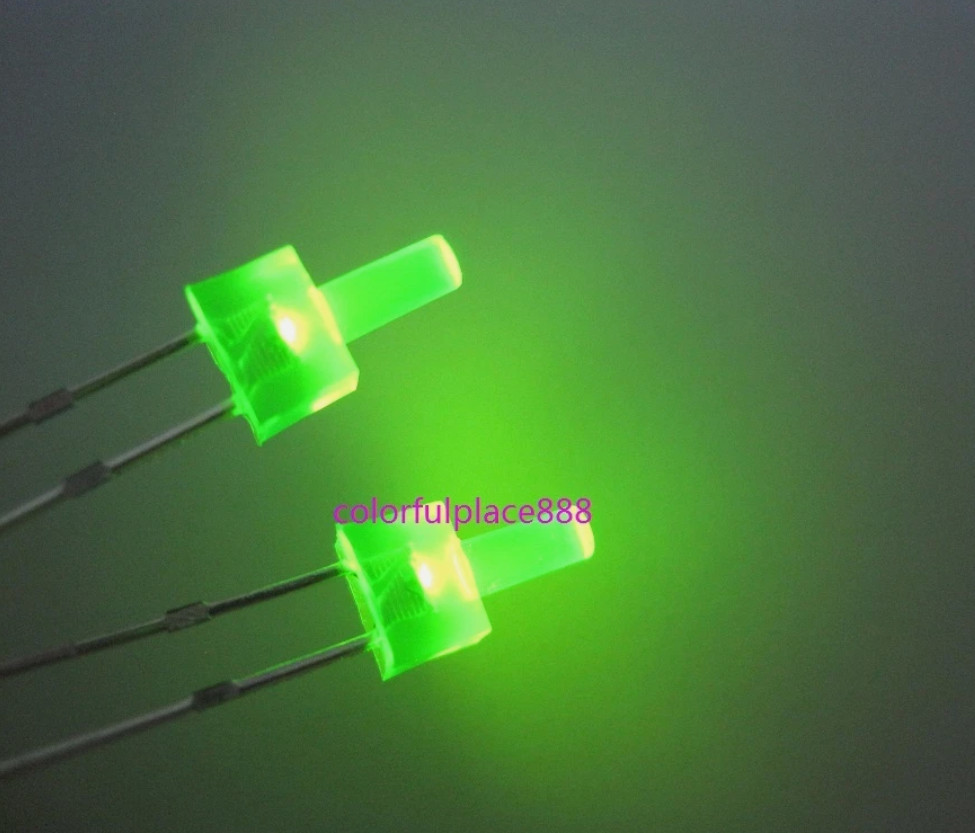 2mm Flat-Top Diffused LED Diodes Colors Red/Yellow/Blue/Green/White/Orange/Warm