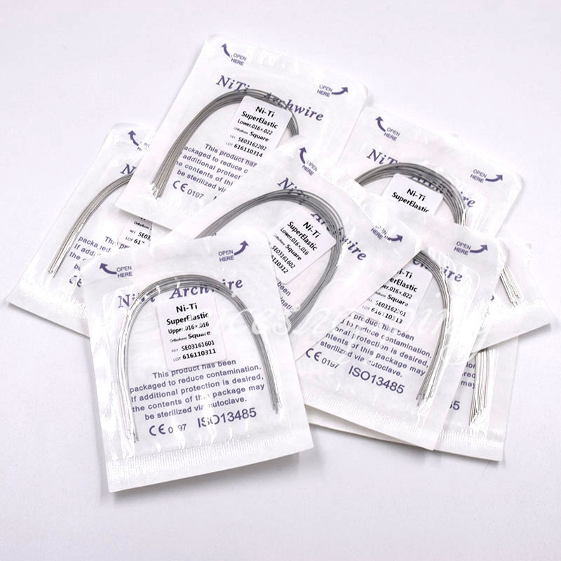 10 Packs Dental Super Elastic NITI Round Rectangular Arch Wire Ovoid/Natural