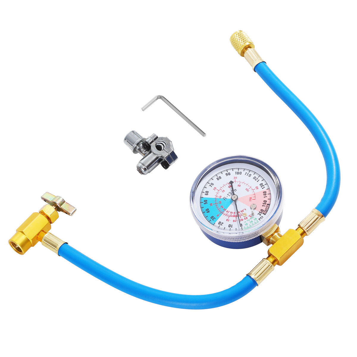BPV31 Bullet Piercing Tap Valve Kits w/ Pressure Gauge Fit For Home Refrigerator