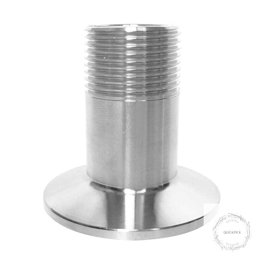 Stainless Steel Sanitary Pipe Fitting 1″ NPT Male Thread to 1.5″ Tri Clamp 50.5m