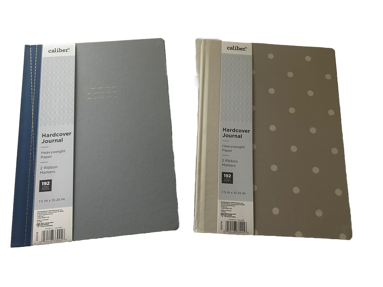 Caliber Hard Cover Journals Lot Of 2 192 Lined Pages 7.5”x10.25” Ribbon Markers