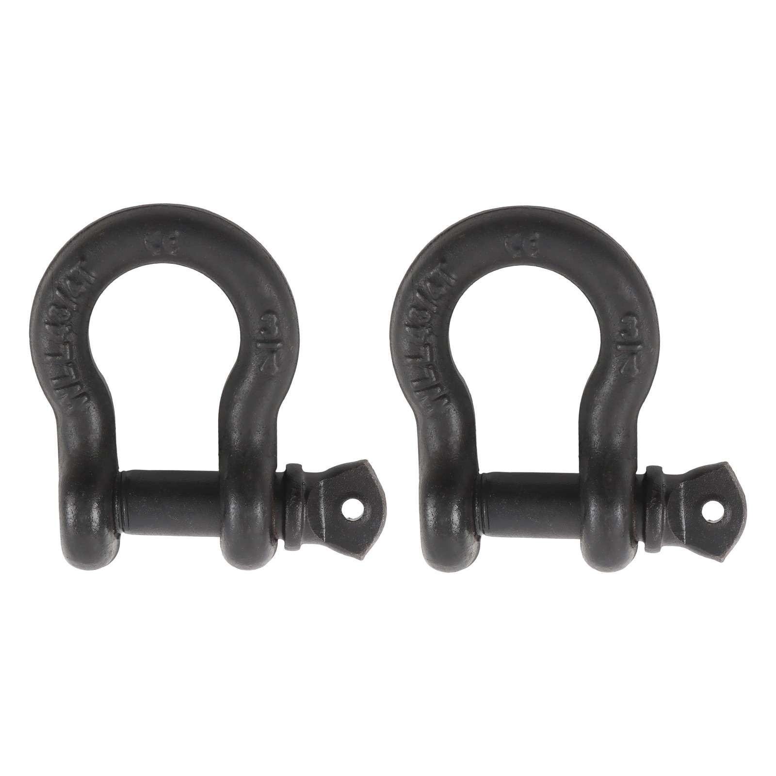 2 Pcs 3/4″ Bow-Shaped D Ring Shackles with Clevis Screw Pin 4.75 Ton Capacity