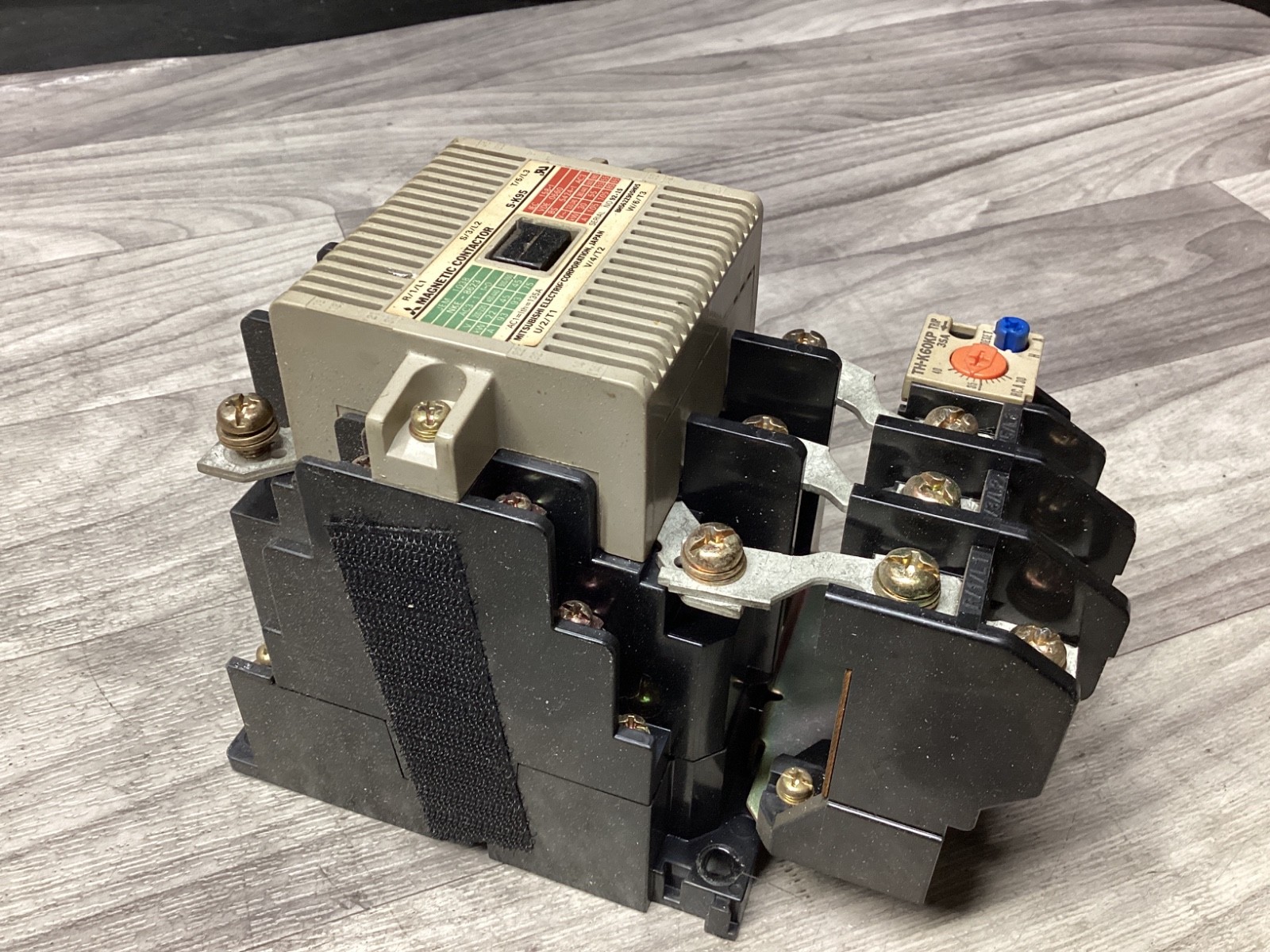 MITSUBISHI MAGNETIC CONTACTOR S-K95 W/ OVERLOAD RELAY TH-K60KP #109B152PR3