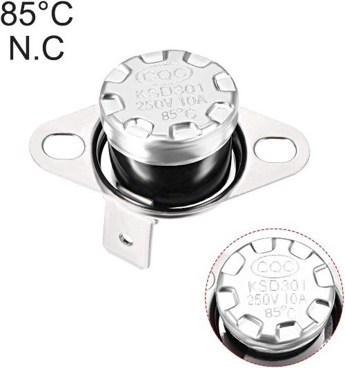 KSD301 Thermostat 85C 185F 10A NC Adjustable Snap Disc Temp Number of Items: 5