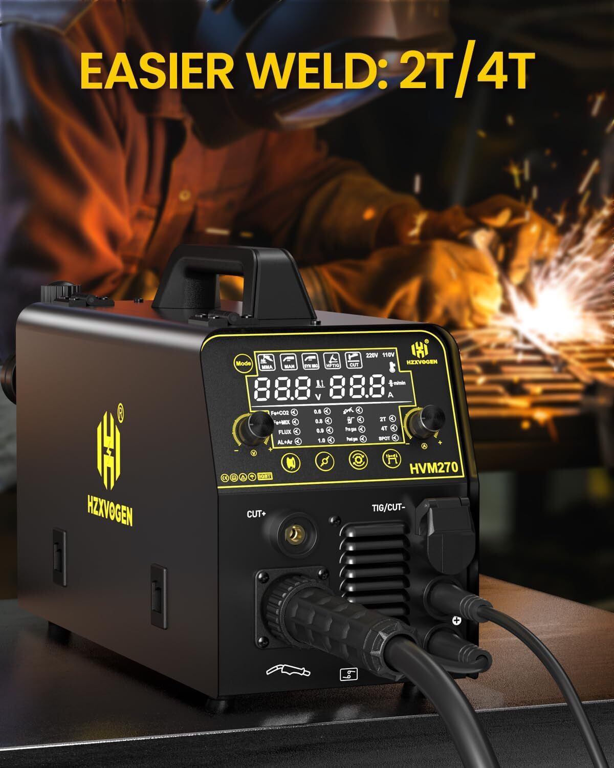 5 in 1 MIG/CUT/TIG/MMA Welder 250A MIG Welder Plasma Cutter 220V Gas/Gasless US