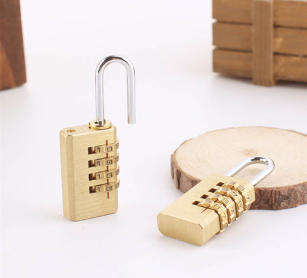 2X Mini Digits Number Padlock Brass Combination Lock Password Lock Password Code