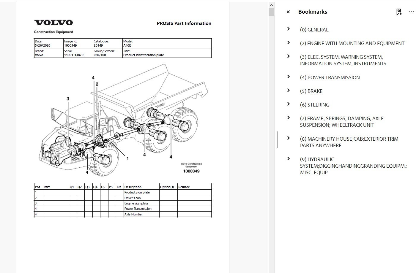 Volvo SD200 Soil Compactor Parts Manual ON USB