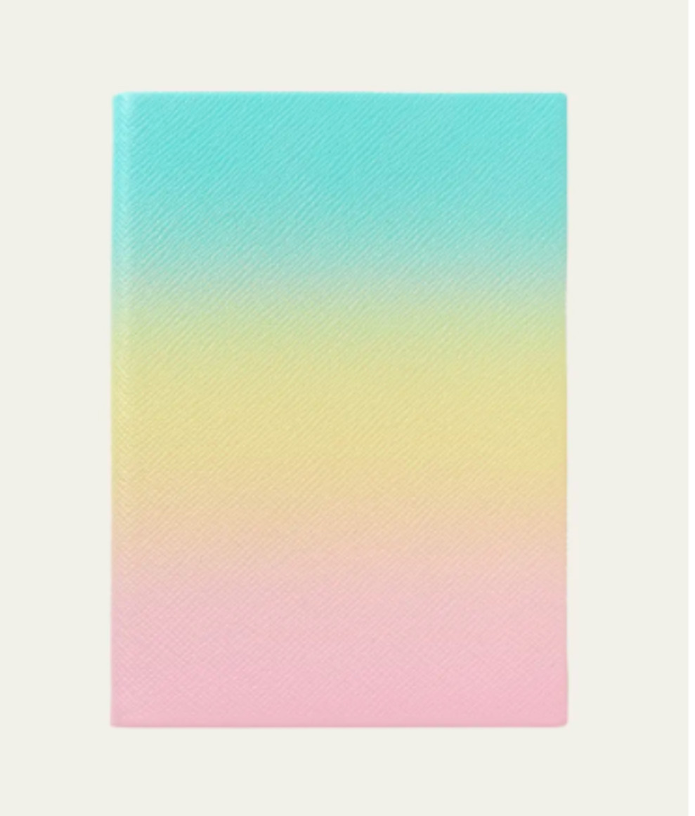 Smythson of Bond Street Soho Notebook in Panama-Rainbow- Limited Edition-New