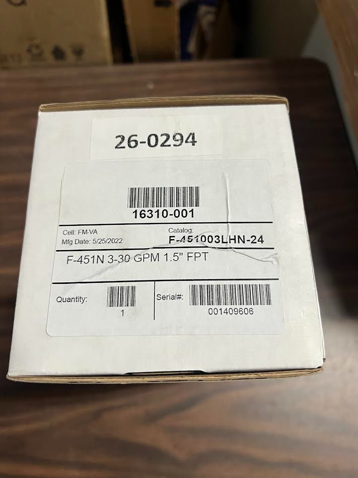 Blue-White F-451003LHN-24 Flow Meter 3-30GPM 1.5″ FPT New NIB