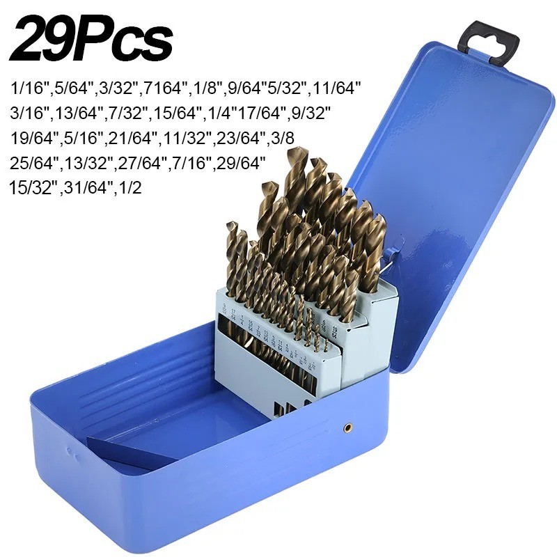 Cobalt Jobber Twist Drill Bit Sets For Drilling Stainless Steels & Hard Metals