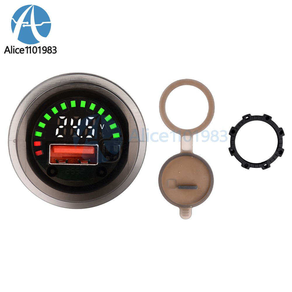 DC 7-30V Waterproof Digital Voltage Battery Capacity Level Indicator Voltmeter