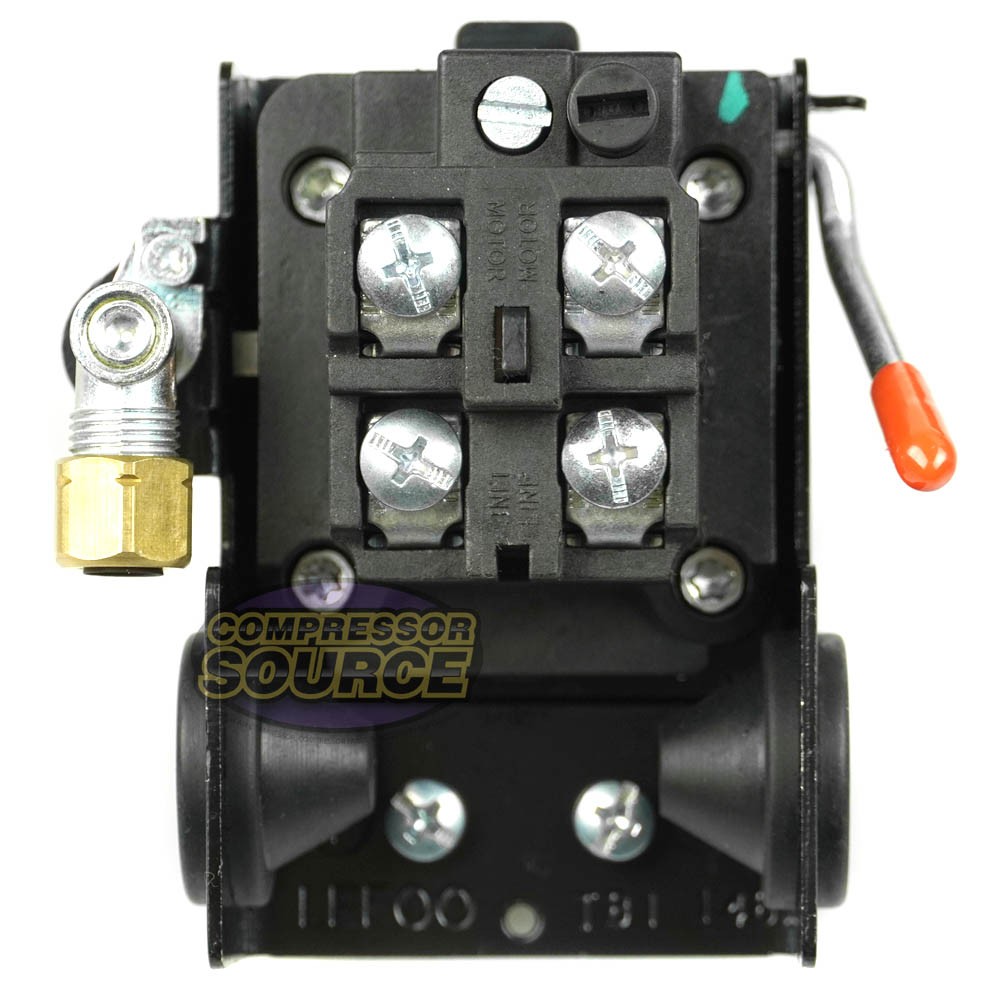 Lefoo 95-125 PSI Air Compressor Pressure Switch 1/4″ Female NPT 4 Port LF10-L4H