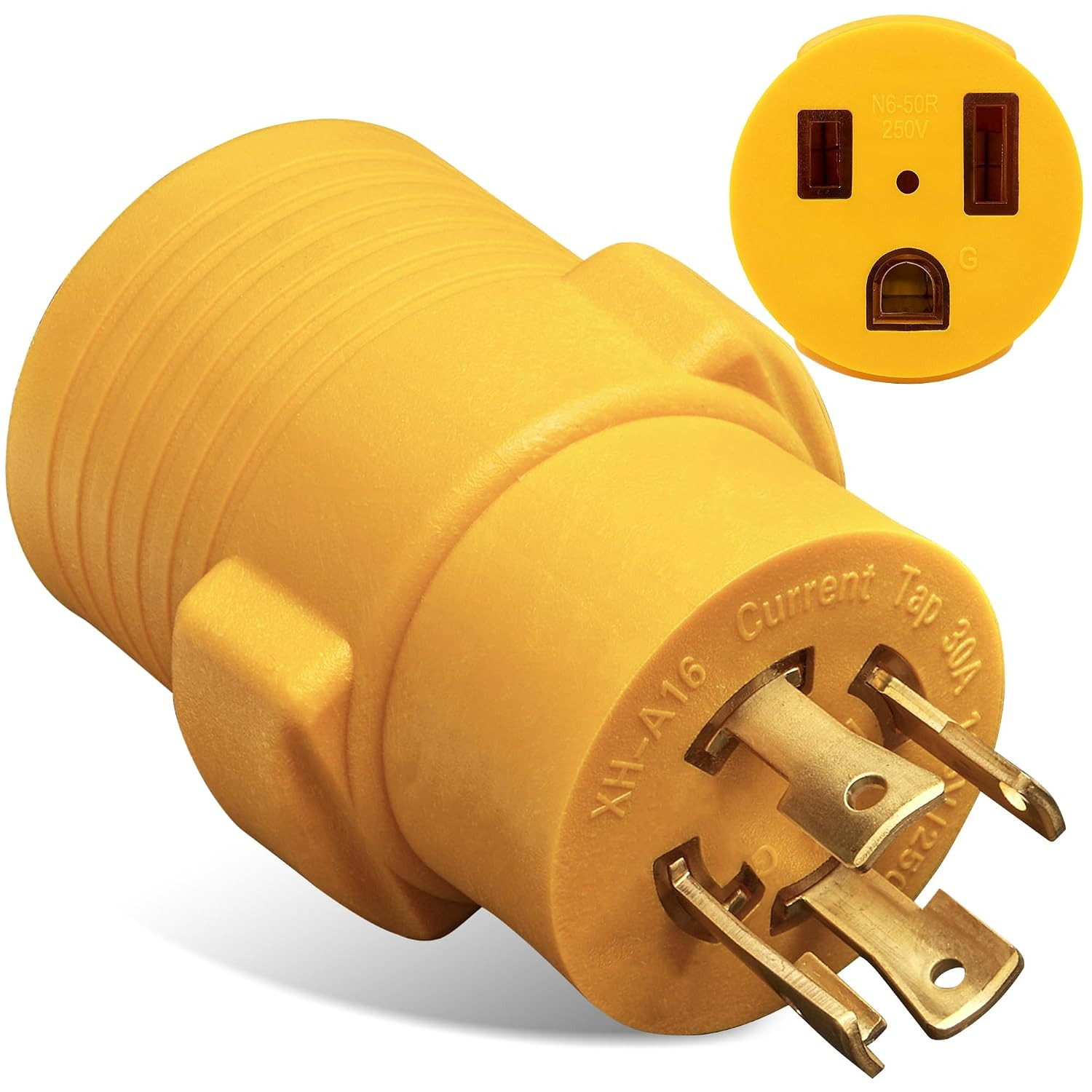 NEMA L14-30P to 6-50R Generator to Welder Adapter Plug, 30 Amp to 50 Amp