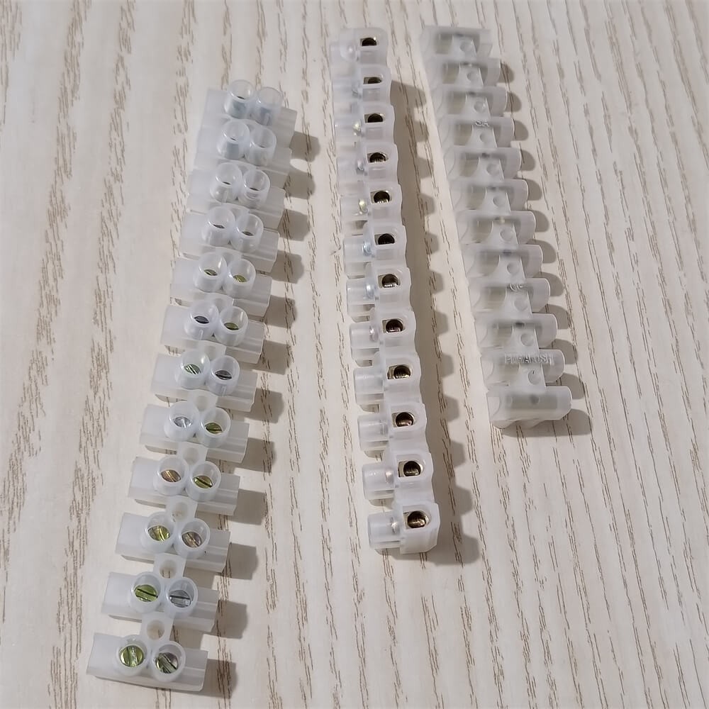 1-10pcs Terminal Block Dual Row 12-Position Screw Barrier Strip Wire Connectors