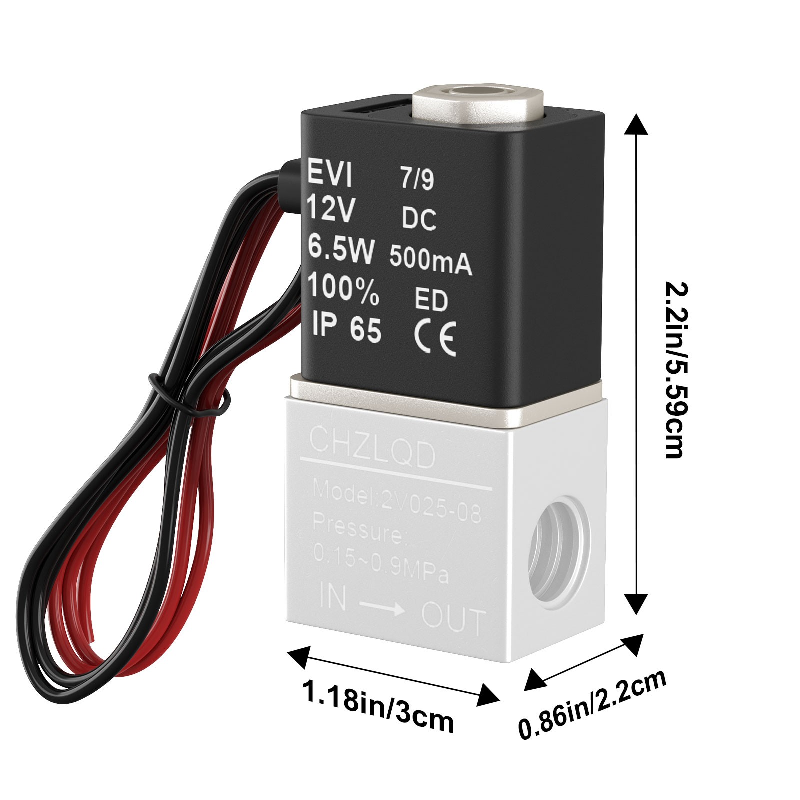 1/4″ Inch Electric Air Water Fast Response Solenoid Valve Normally Closed 24V DC