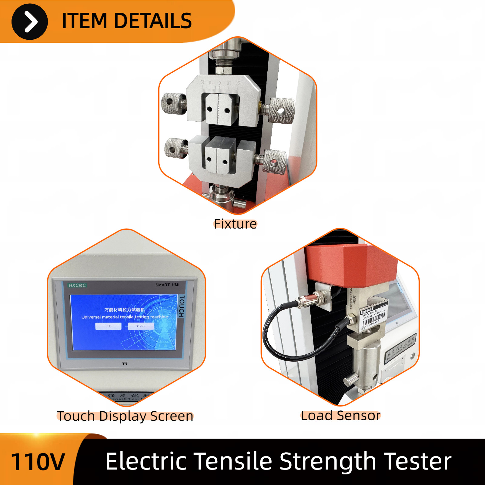 110V Tensile Strength Tester 2000N with Printing Funtion Universal Tester
