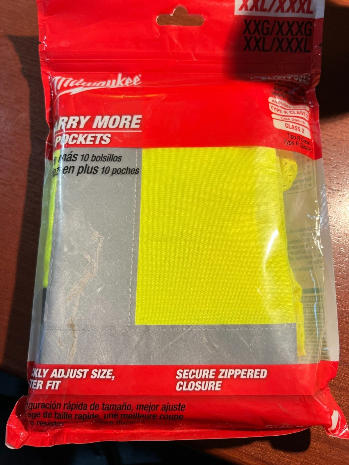 MILWAUKEE 48-73-5063 HIGH VISIBILITY YELLOW SAFETY VEST 10 POCKETS – XXL/XXXL