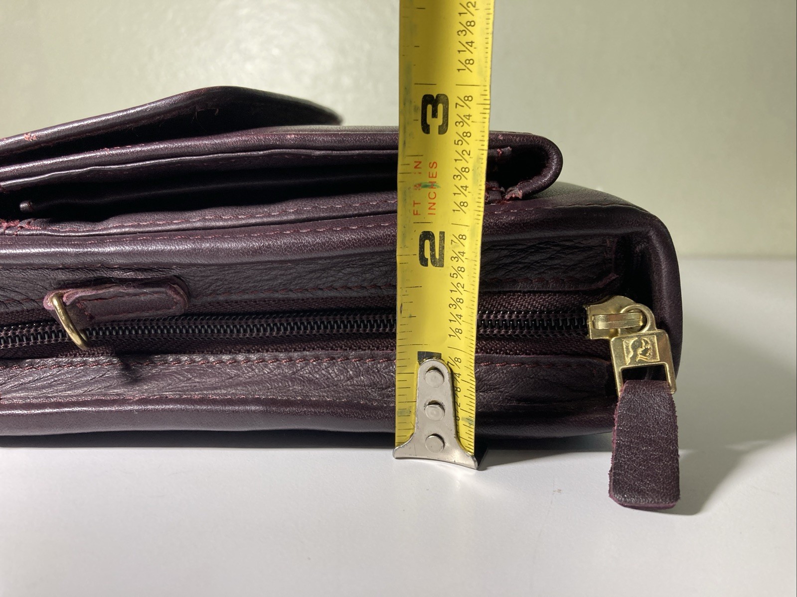 Franklin Quest Compact Burgundy Nappa Leather Zip around Planner 6 Rings