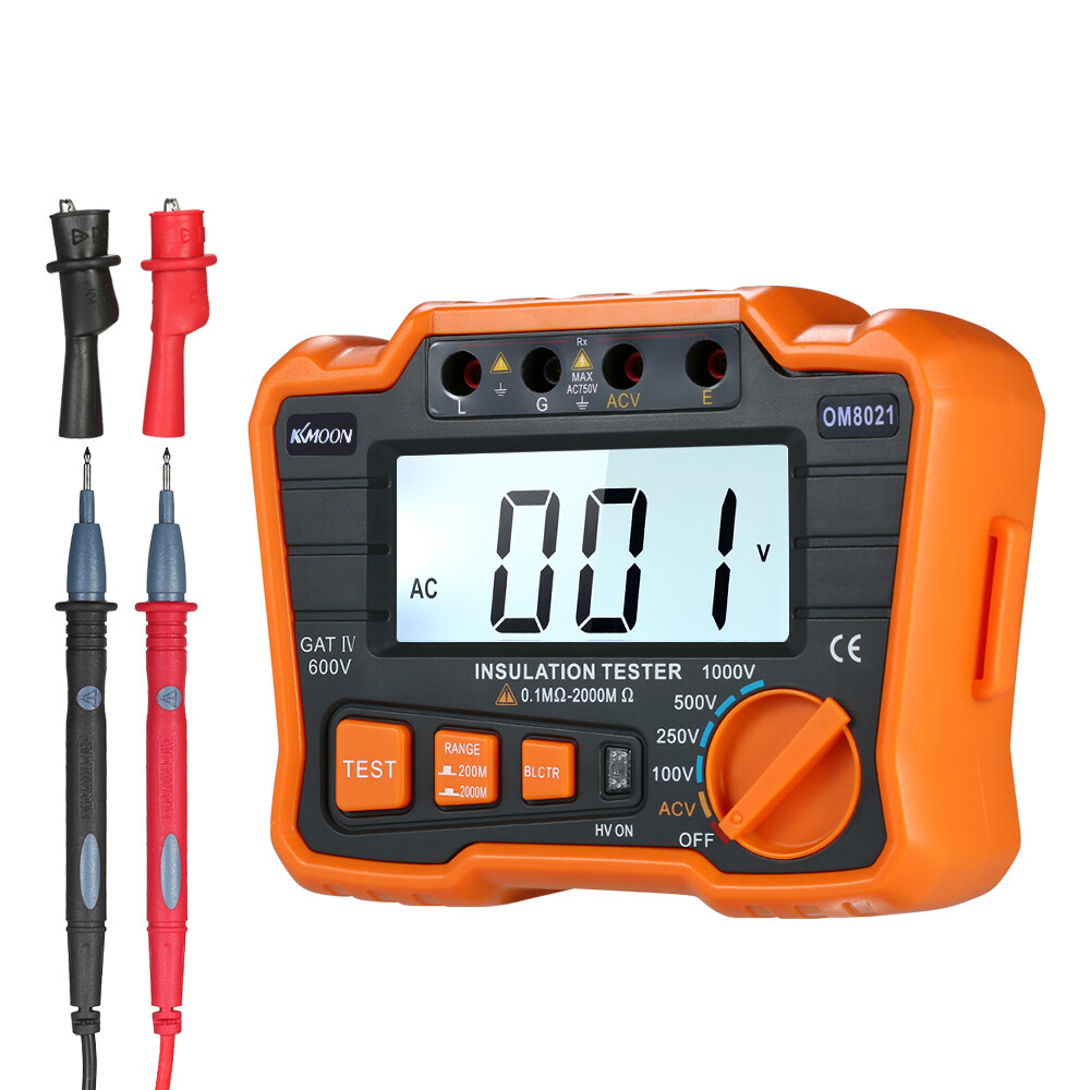 KKmoon Insulation Resistance Tester Meter 1000V Ground Megger Megohmmeter T6J5