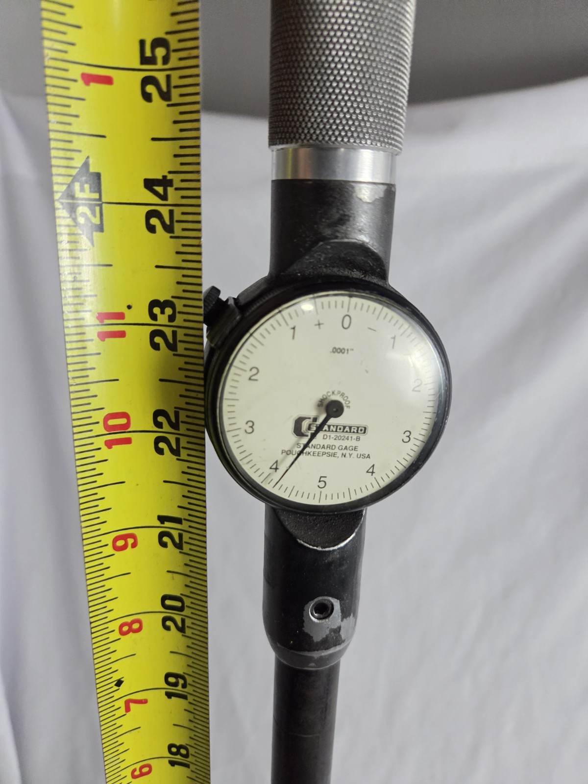 Standard Dial Bore Gage No. 5 Range 3.09″ – 8″ W/7 Extensions Wood Box Deep