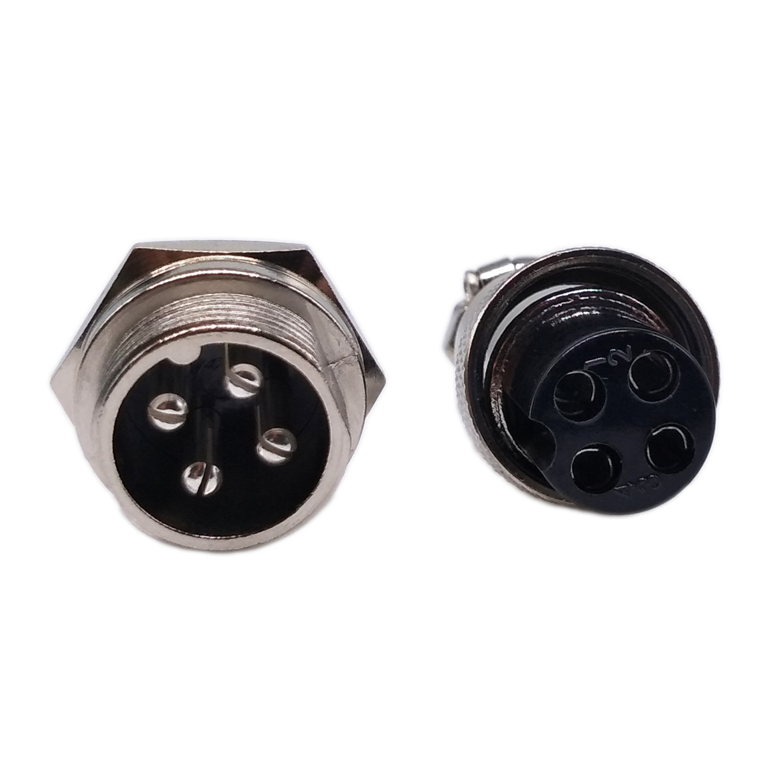 US Stock 5 Pair Aviation Plug 4 Pin Male Female Panel Wire Connector 16mm GX16-4