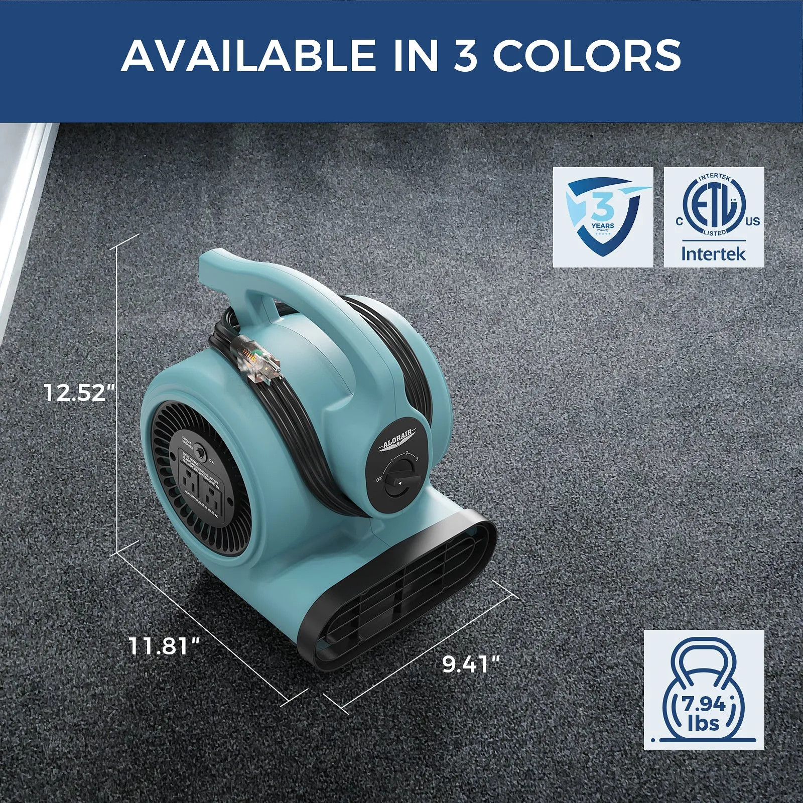 AlorAir Sanitization & Disinfection Combo Pack 10 X Air Mover + 2 X Air Scrubber