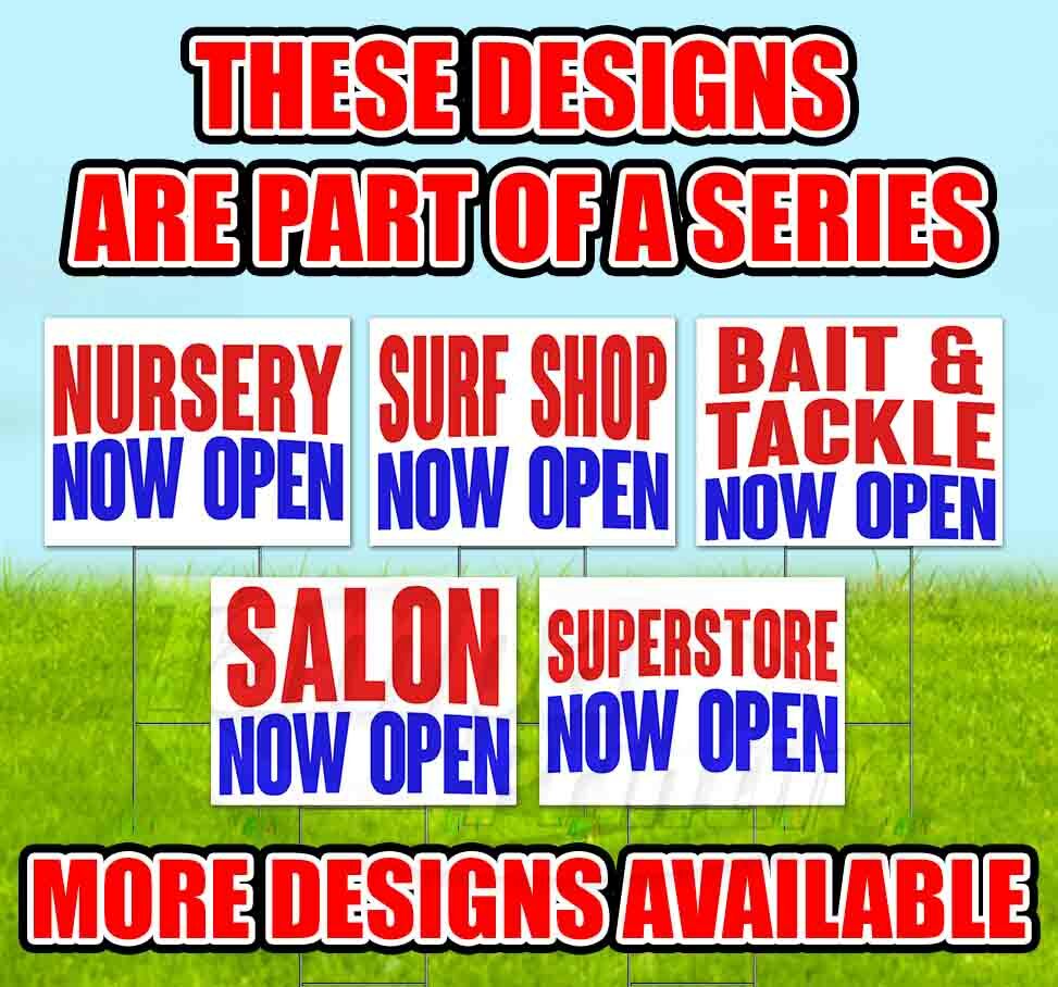 POSTAL STORE NOW OPEN Yard Sign Corrugated Plastic Bandit Lawn Decorations USA