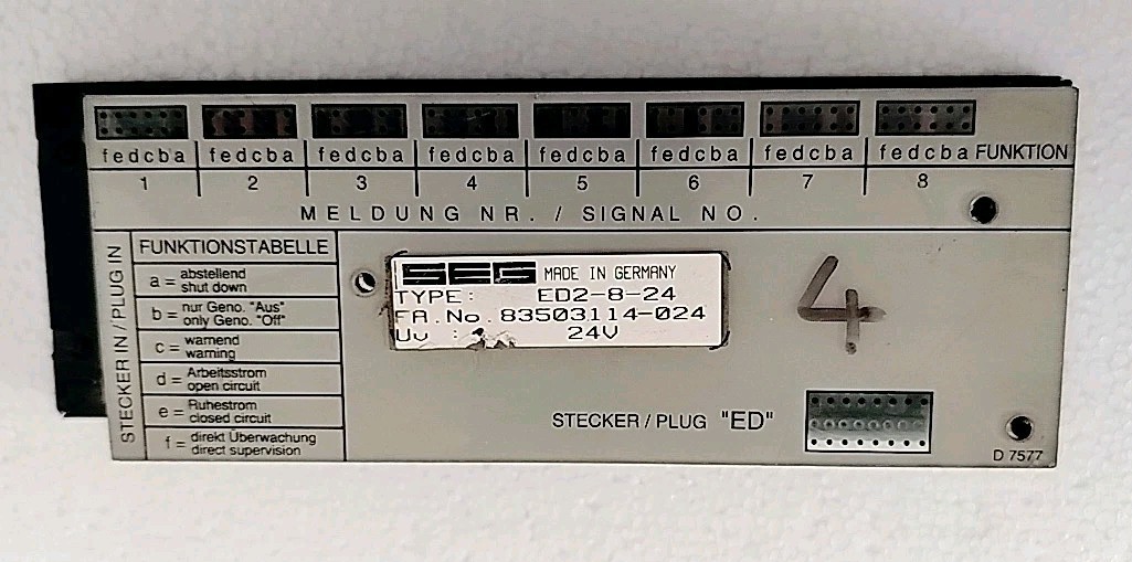 SEG ED2-8-24 Control Panel