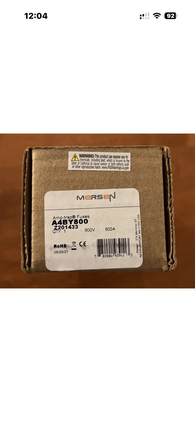 Mersen Ferraz Shawmut A4BY800 New