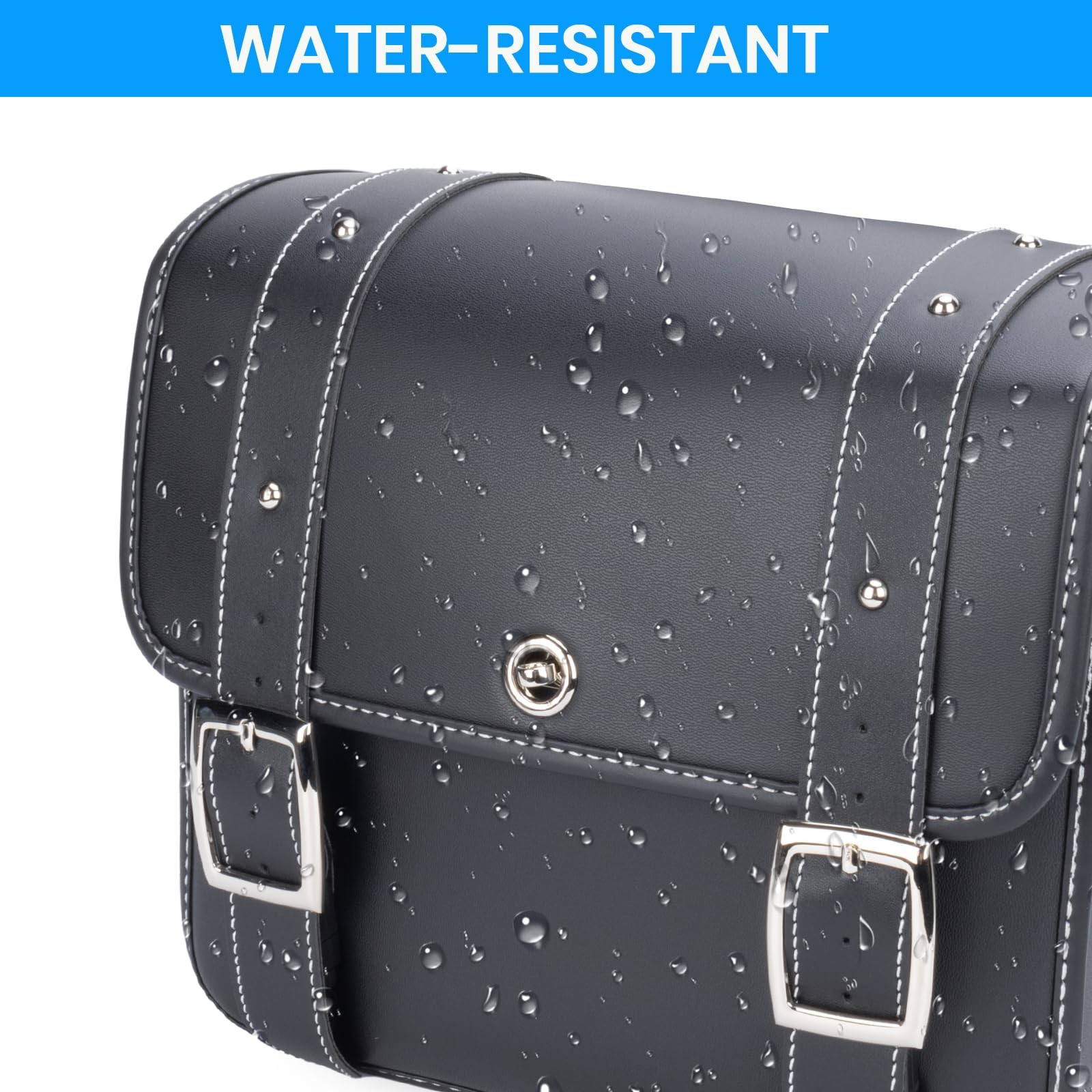 20L Motorcycle Saddlebags Sportster Softail Dyna Shadow Water-Resistant Black