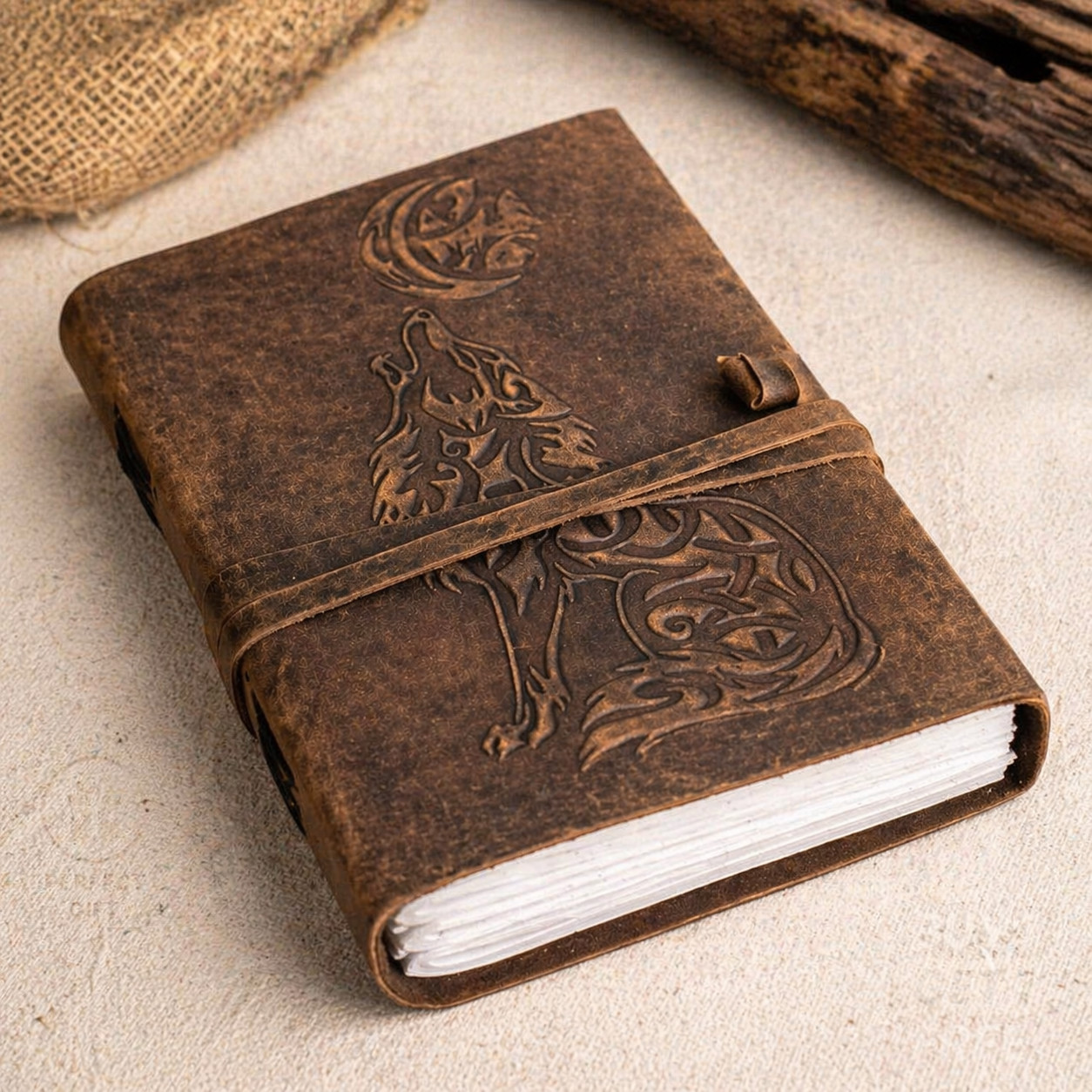 Leather Journal Notebook 5×7 Handmade Vintage Diary 200 Lined Pages Gift